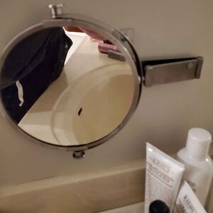 Wall-Mounted Swivel Magnifying Mirror in Chrome